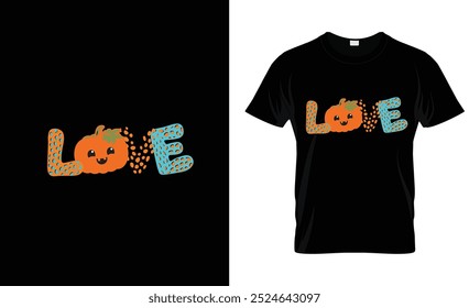 Love t-shirt Women Halloween Pumpkin t-shirt Cute Pumpkin Graphic Tee

