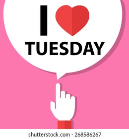 I love tuesday forefinger with bubble