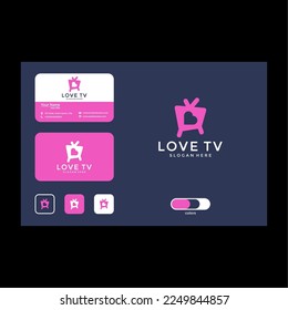love tv logo design template