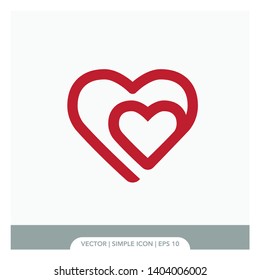 Love Two Icon Vector Illustration