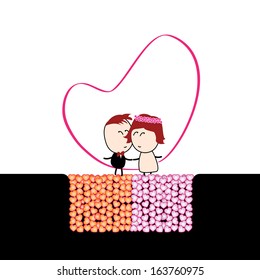 The love of two people who love each other and want to live together. And the marriage ended.