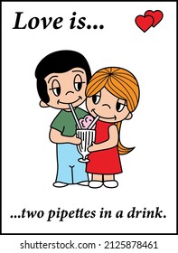Love is two pipettes in a drink