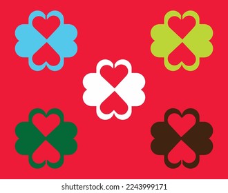 love type flowers design vector. beautiful design simple love vector. flowers vector art design.