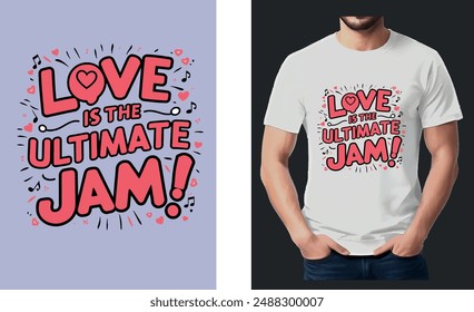 love typhography t-shirt design illustration.