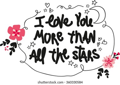 Love. Typographical background.