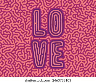 Love Typography in Abstract Background Style for Wallpaper Poster Backdrop