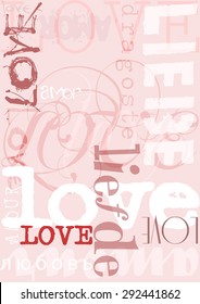 Love typography background letters B