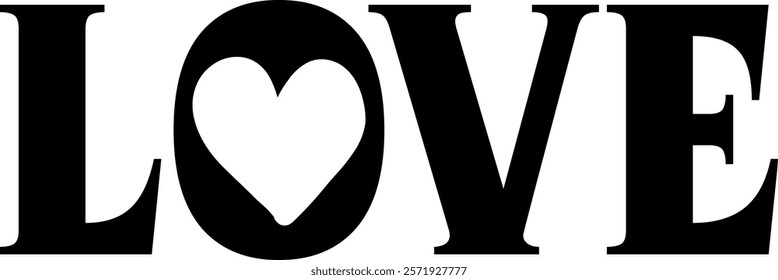 Love typography design on plain white transparent isolated background for card, shirt, hoodie, sweatshirt, apparel, tag, mug, icon, poster or badge