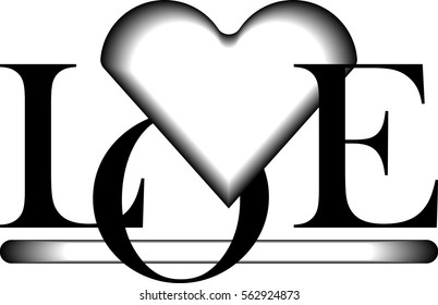 Love Typography Design Vector