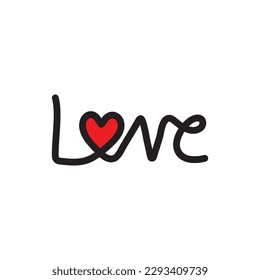 love typography in eps file.