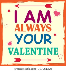 Love typography greeting background for Happy Valentine's Day. Vector illustration