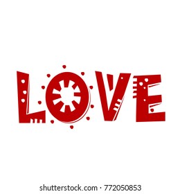 Love typography lettering design.
