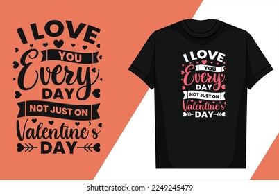 Love typography lettering design love typography t-shirt design valentine typography t-shirt

