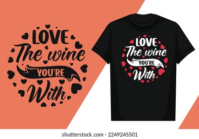 Love typography lettering design love typography t-shirt design valentine typography t-shirt

