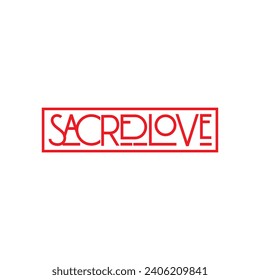 love typography logo with a modern and simple design concept