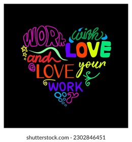 Love Typography Patch V73 Patch Streetwear, Urban Design Black and Red Colors Patch Commercial Use