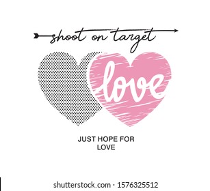love typography for print t shirt 