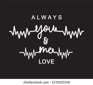 love typography for print t shirt 