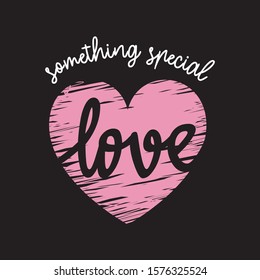 love typography for print t shirt 