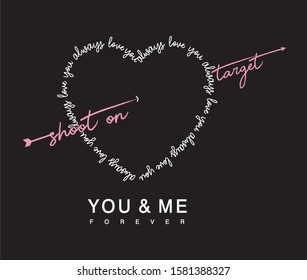 LOVE TYPOGRAPHY FOR PRINT TSHIRT 