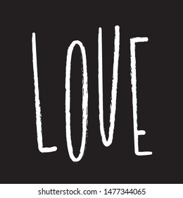 Love typography sign. Love holiday text for decoration. Lettering hand drawn. Calligraphy for logo unique. Decorative type for home, print, web, banners, posters. Valentines day text. Wedding type.

