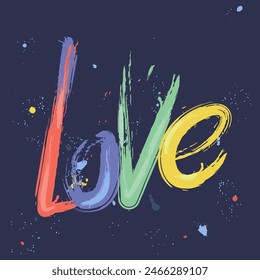 Love typography slogan for t shirt printing, tee graphic design, vector illustration.