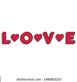 Love typography / Textile graphic t shirt print vector design