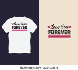 Diseño de camiseta de tipografía de amor con vector