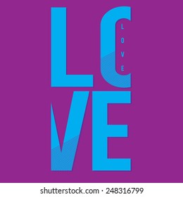 Love typography, t-shirt graphics, vectors, girl 