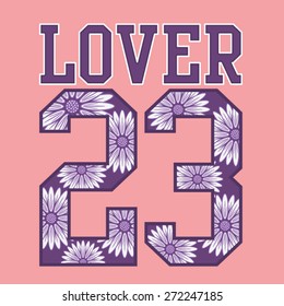 Love typography, t-shirt graphics, vectors