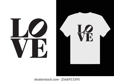 Love typography t-shirt vector art illustration.