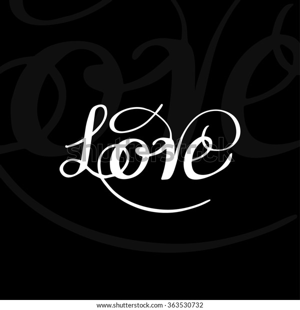 Love Typography Vector Stock Vector Royalty Free 363530732 Shutterstock