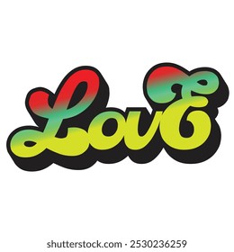 Love typography vector illustration art