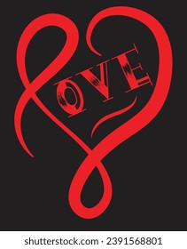 Love typography vector t-shirt design