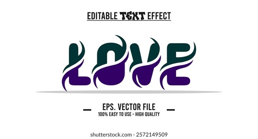 love typography word, vector illustration design, for poster design needs, banners, advertisements and others. Valentine's Day love and affection in an illustration art, eps file