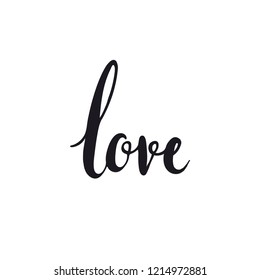 Love typography wording style vector