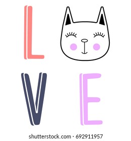 Love  typography,Fashion Slogan .T-shirt graphic vector Print