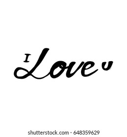 I love U. Hand lettering and custom typography for your designs: t-shirts, bags, for posters, invitations, cards, etc.