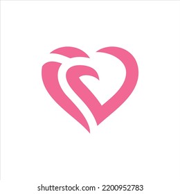 i love u logo vector template