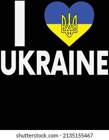 I love Ukraine T-shirt design