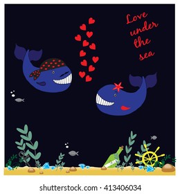 Love under the sea - whales falling in love
