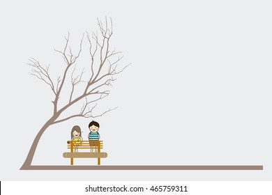 Love under the   tree  