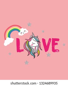 love unicorn slogan