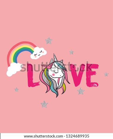 love unicorn slogan