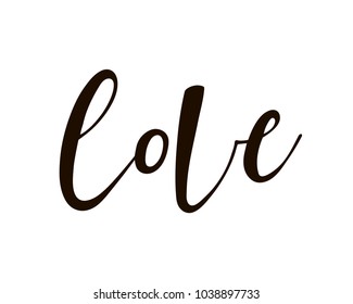 Love - unique hand drawn word for motivational and romantic posters, greeting cards, t shirts, apparel design. Vector design.