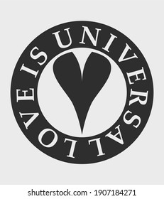 Love is universal graphic design vector art