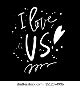 I love us. Hand lettering for your design