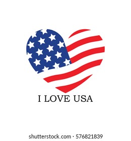 Love Usa Logo Template Stock Vector (royalty Free) 576821839 