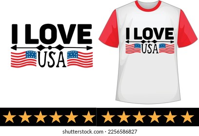 I Love USA svg t shirt design