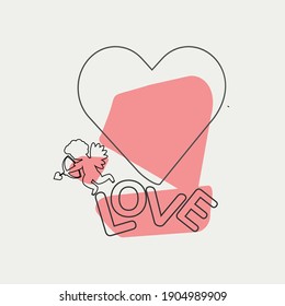Love - Valenine day, Heart and Cupid